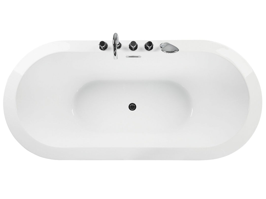 Freestanding Bath with Fixtures 1700 x 800 mm Black Empresa