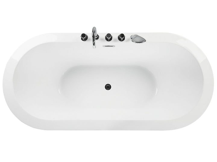 Freestanding Bath with Fixtures 1700 x 800 mm Black Empresa