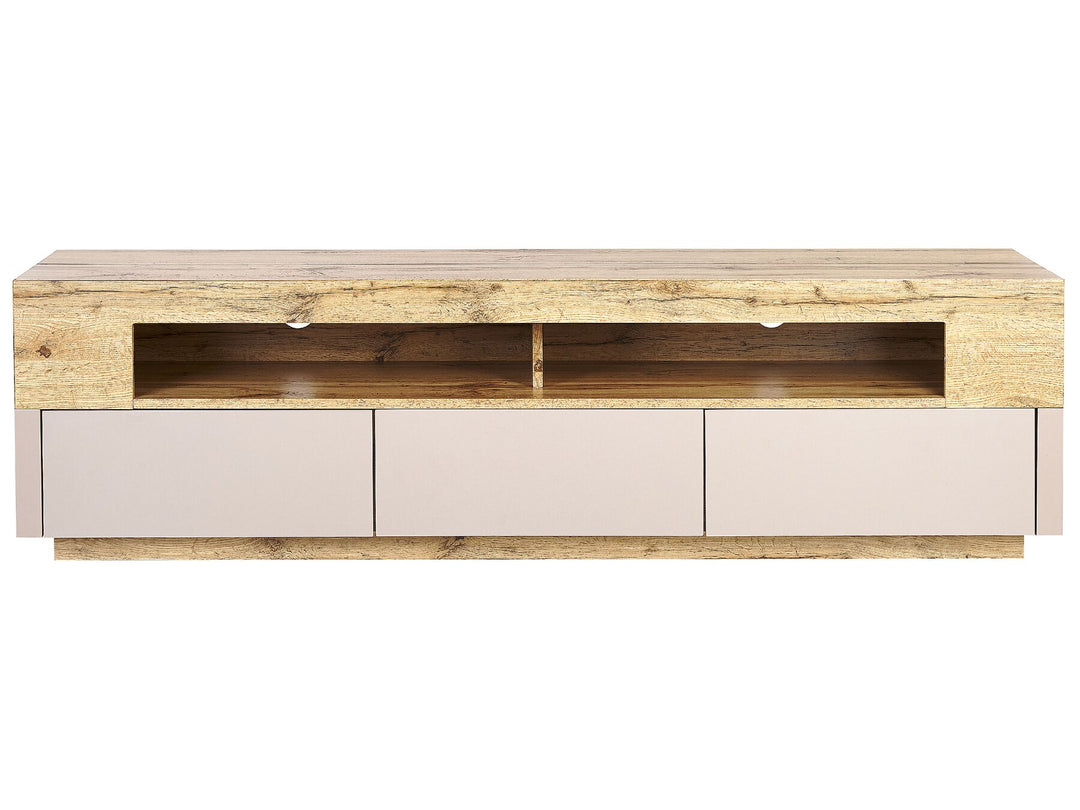 TV Stand Light Wood and Beige Antonio