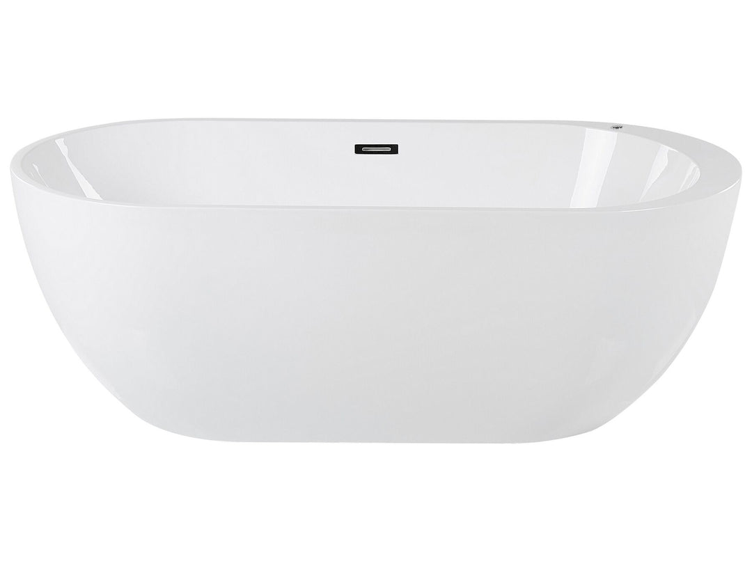 Freestanding Whirlpool Bath with LED 1700 x 800 mm White Nevis