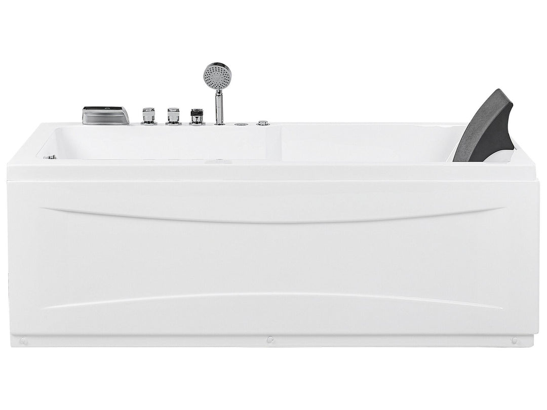 Right Hand Whirlpool Bath with LED 1690 x 810 mm White Artemisa