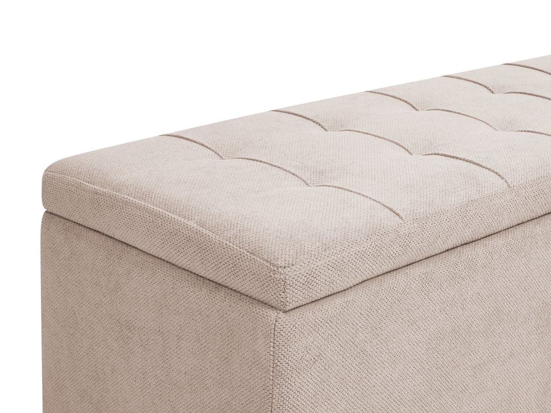 Fabric Storage Ottoman Beige Orem