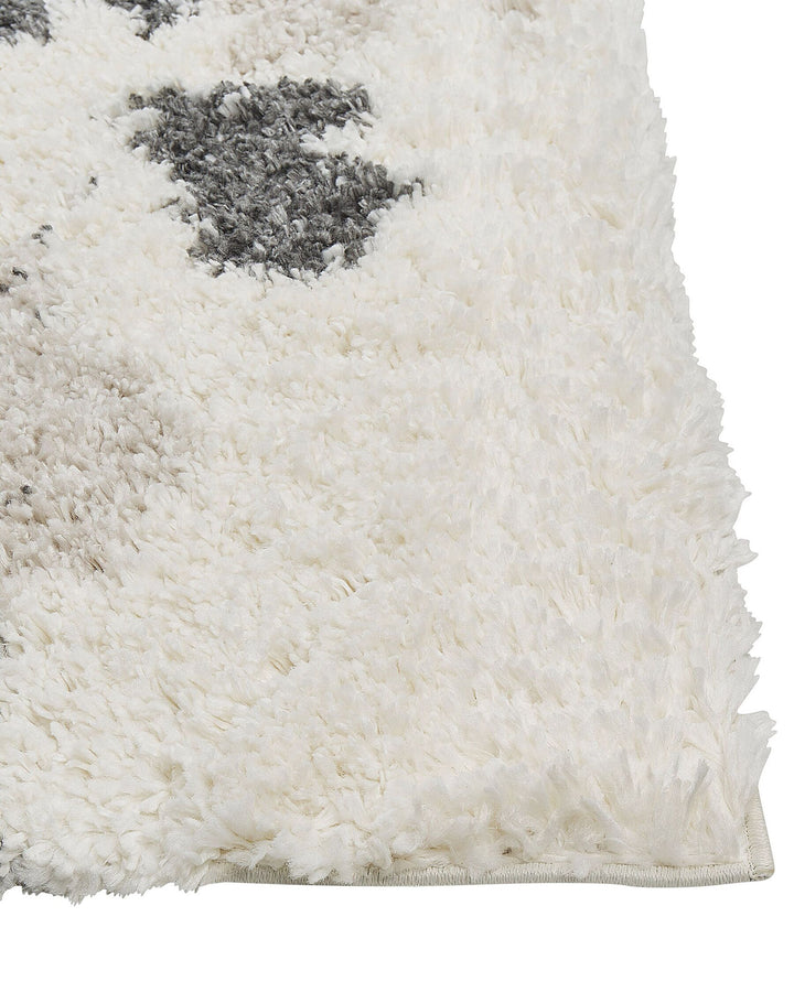 Shaggy Area Rug 200 x 300 cm White and Grey Goris