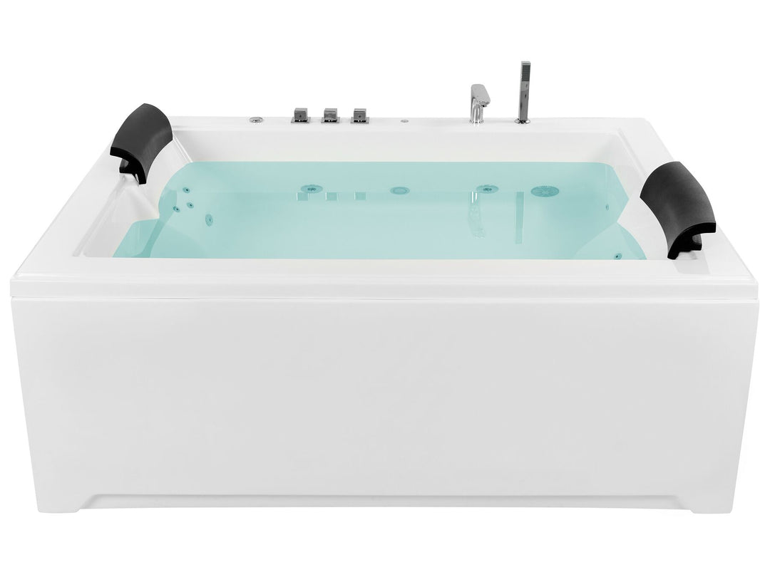 Whirlpool Bath with LED 1830 x 1420 mm White Salamanca