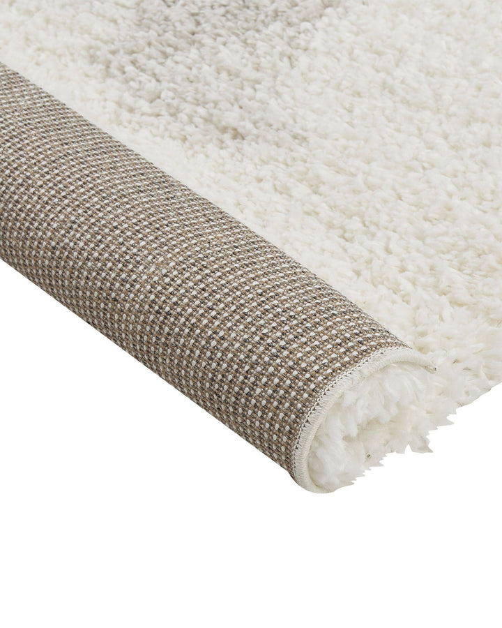 Shaggy Area Rug 200 x 300 cm White and Grey Masis