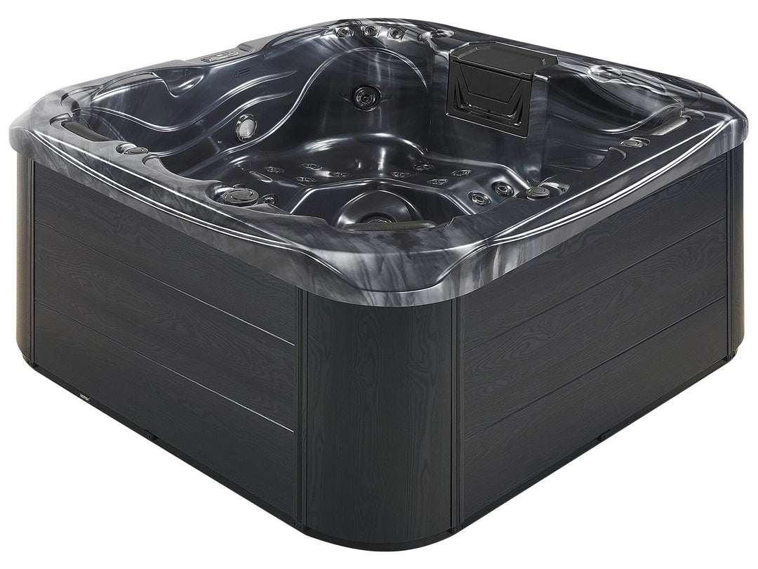 Square Hot Tub with LED Grey Lastarria