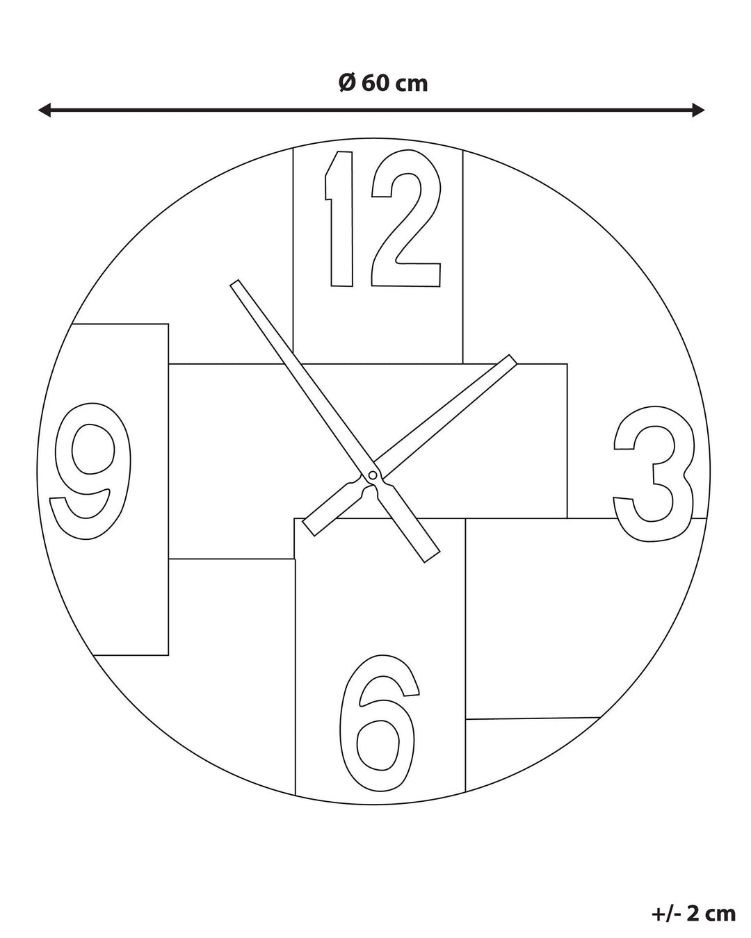 Wall Clock ø 60 cm Light Wood Michapan