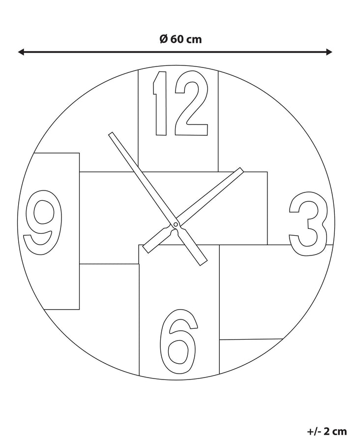 Wall Clock ø 60 cm Light Wood Michapan