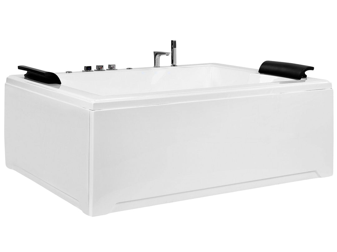 Whirlpool Bath with LED 1830 x 1420 mm White Salamanca