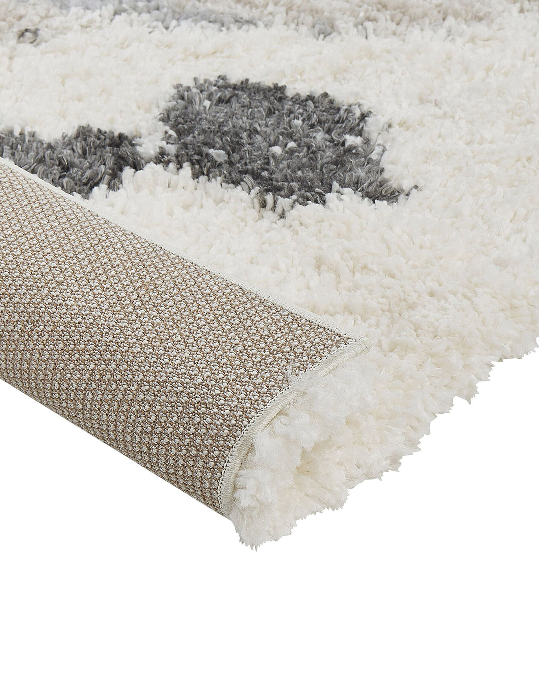 Shaggy Area Rug 200 x 300 cm White and Grey Goris