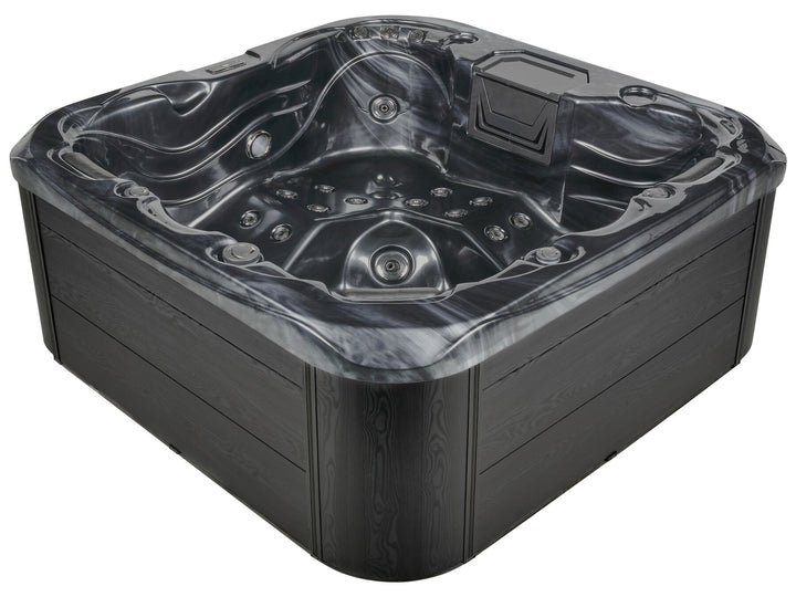 Square Hot Tub with LED Grey Lastarria