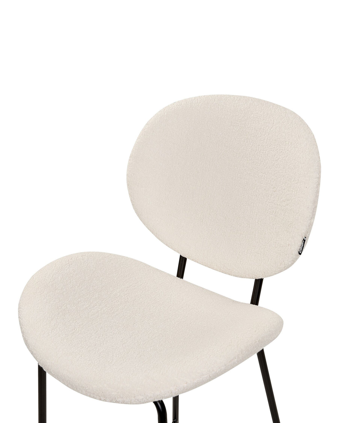 Bar Chair Set of 2 Boucle White Luana