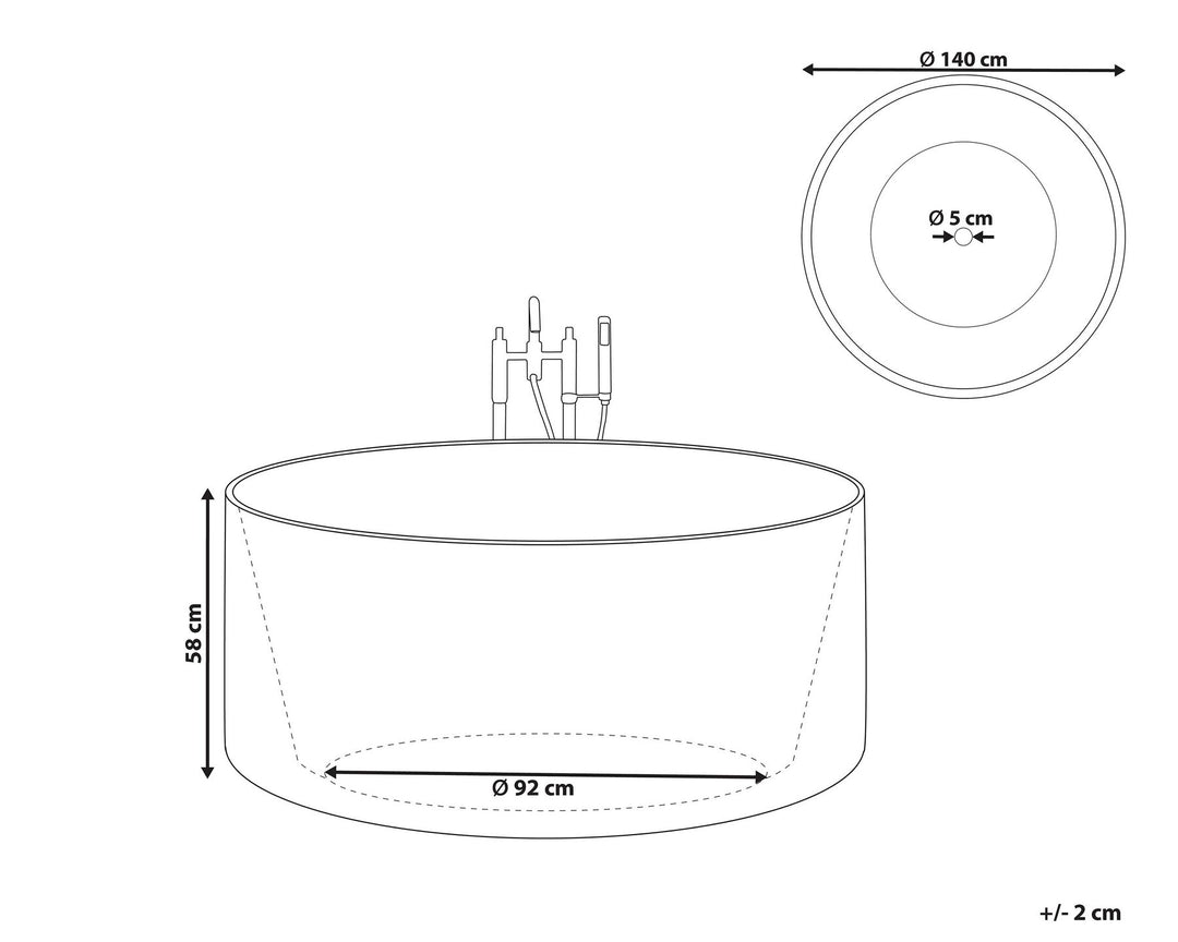 Freestanding Bath 1400 mm White Ibiza