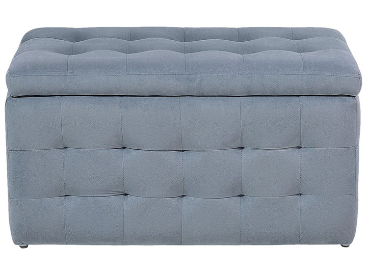 Velvet Storage Ottoman Grey Michigan