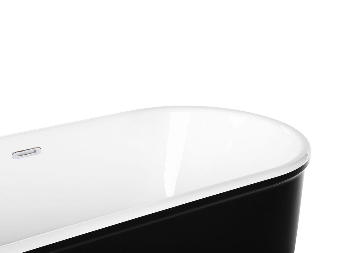 Freestanding Bath 1700 x 800 mm Black Pinel