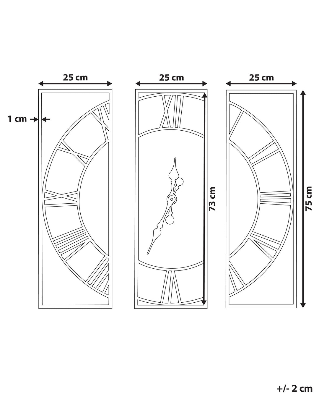 Wall Clock 75 x 75 cm Light Wood Coatlan