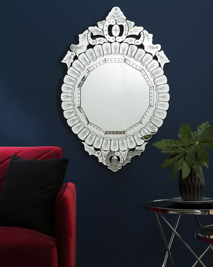 Wall Mirror 100 cm Silver Craon