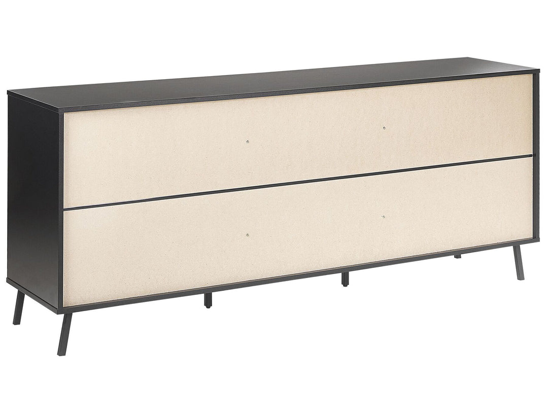 3 Drawer Sideboard Concrete Effect with Black Blackpool