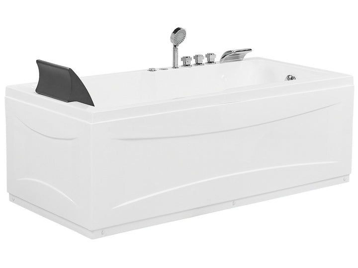 Left Hand Whirlpool Bath with LED 1690 x 810 mm White Artemisa