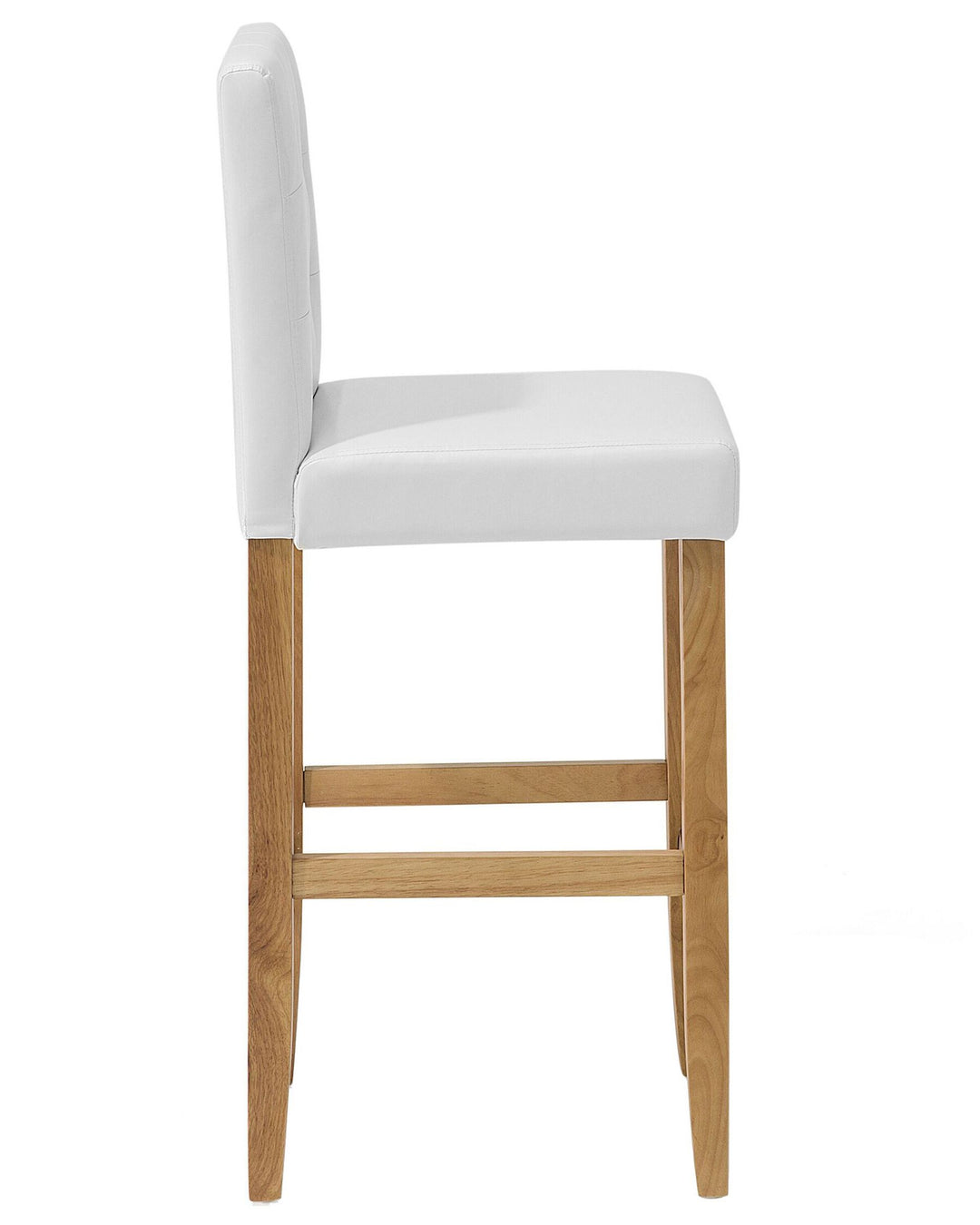 Bar Chair Set of 2 Faux Leather Off-White Madison