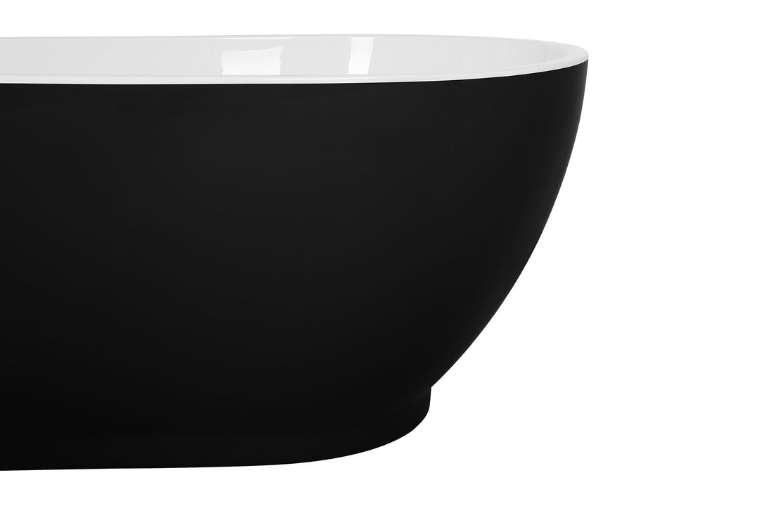 Freestanding Bath 1730 x 820 mm Black and White Guiana