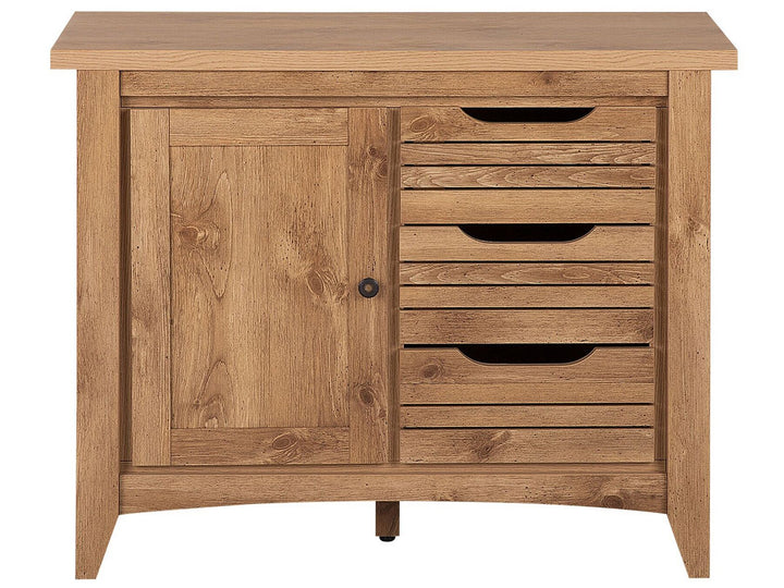 3 Drawer Sideboard Light Wood Agora