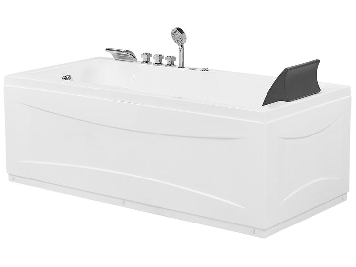 Right Hand Whirlpool Bath with LED 1690 x 810 mm White Artemisa