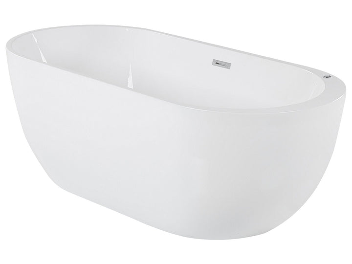 Freestanding Whirlpool Bath with LED 1700 x 800 mm White Nevis