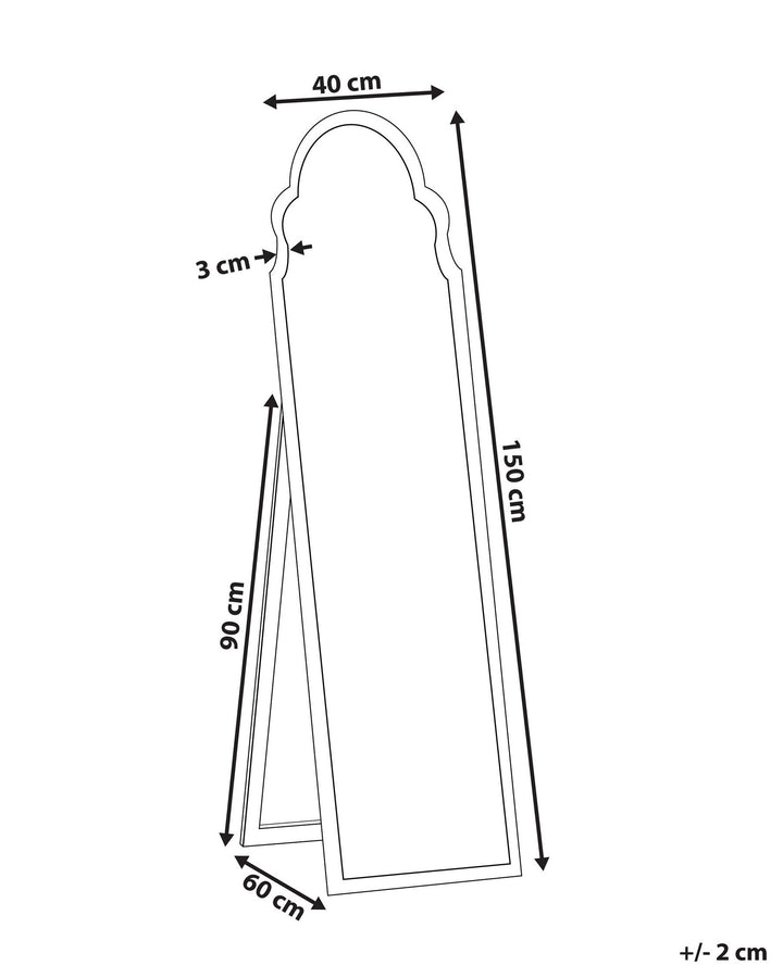 Standing Mirror 40 x 150 cm Black Chatillon