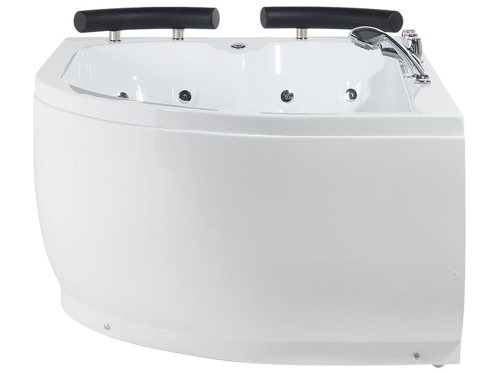 Right Hand Whirlpool Corner Bath with LED 1580 x 1130 mm White Paradiso