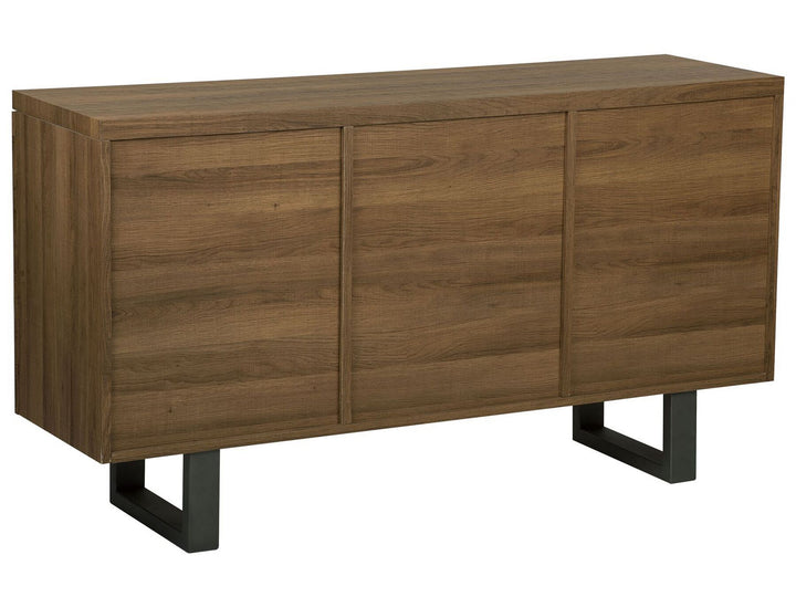 3 Door Sideboard Dark Wood Timber