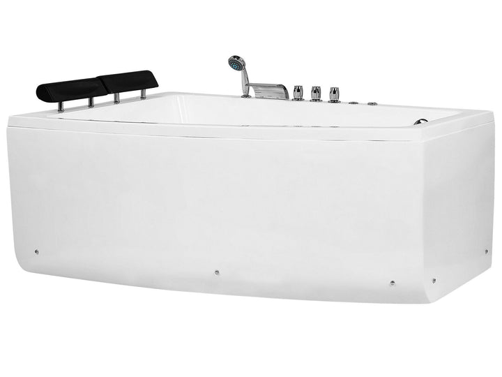 Right Hand Whirlpool Corner Bath 1820 x 1220 mm White Serrana