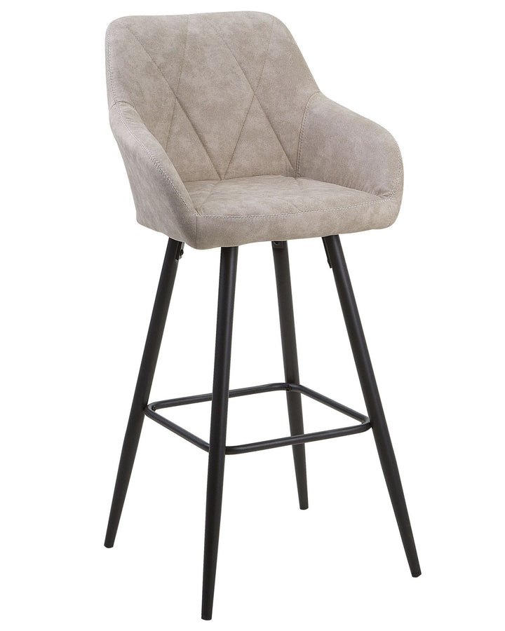 Bar Chair Set of 2 Fabric Beige Darien