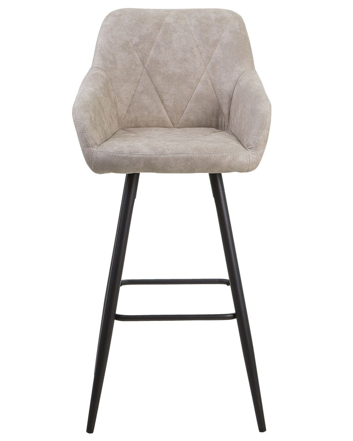 Bar Chair Set of 2 Fabric Beige Darien