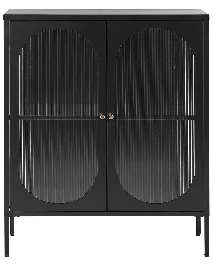 Steel Display Cabinet Black Sarre