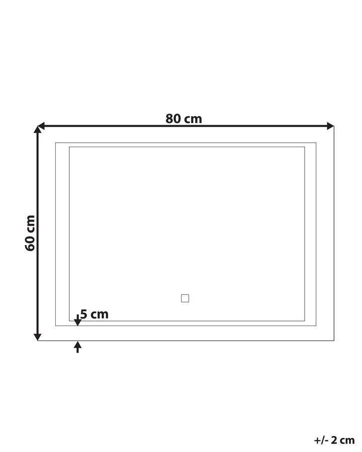 LED Wall Mirror 60 x 80 cm Silver Eyre