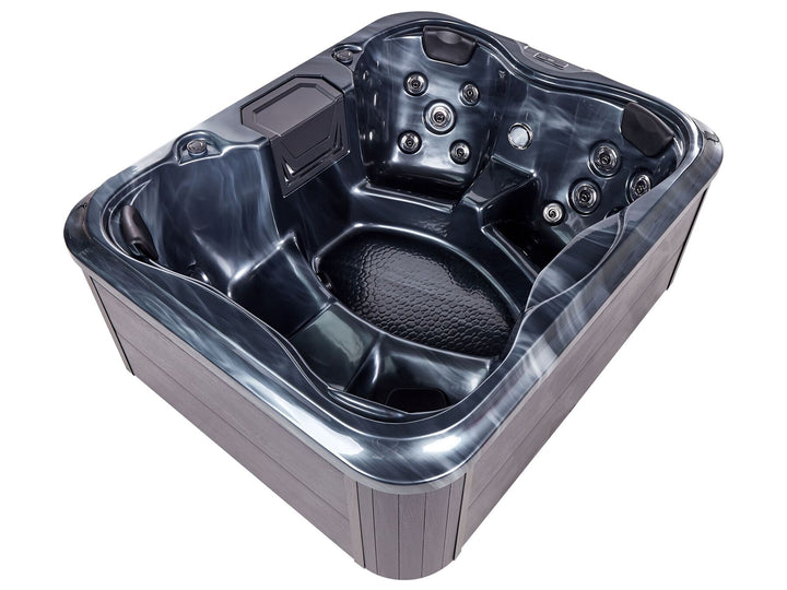 Square Hot Tub with LED Grey Arcelia