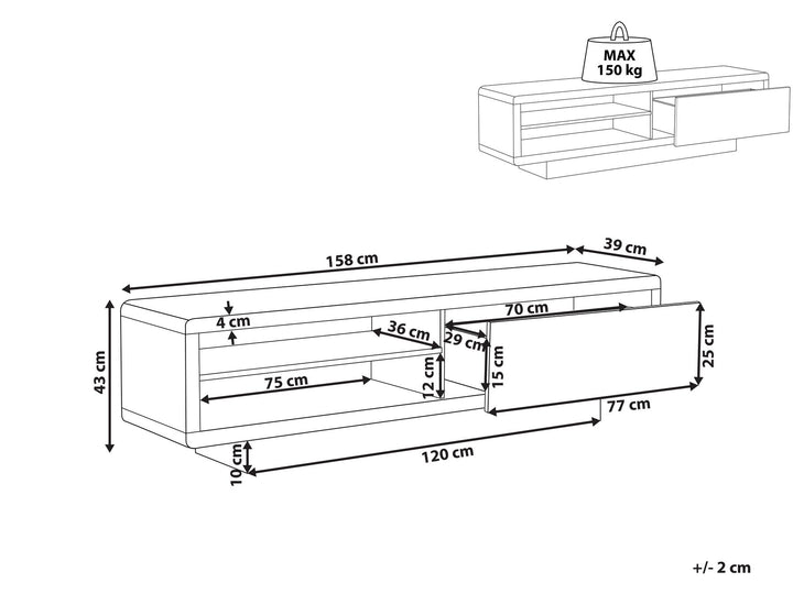 TV Stand White Antonic