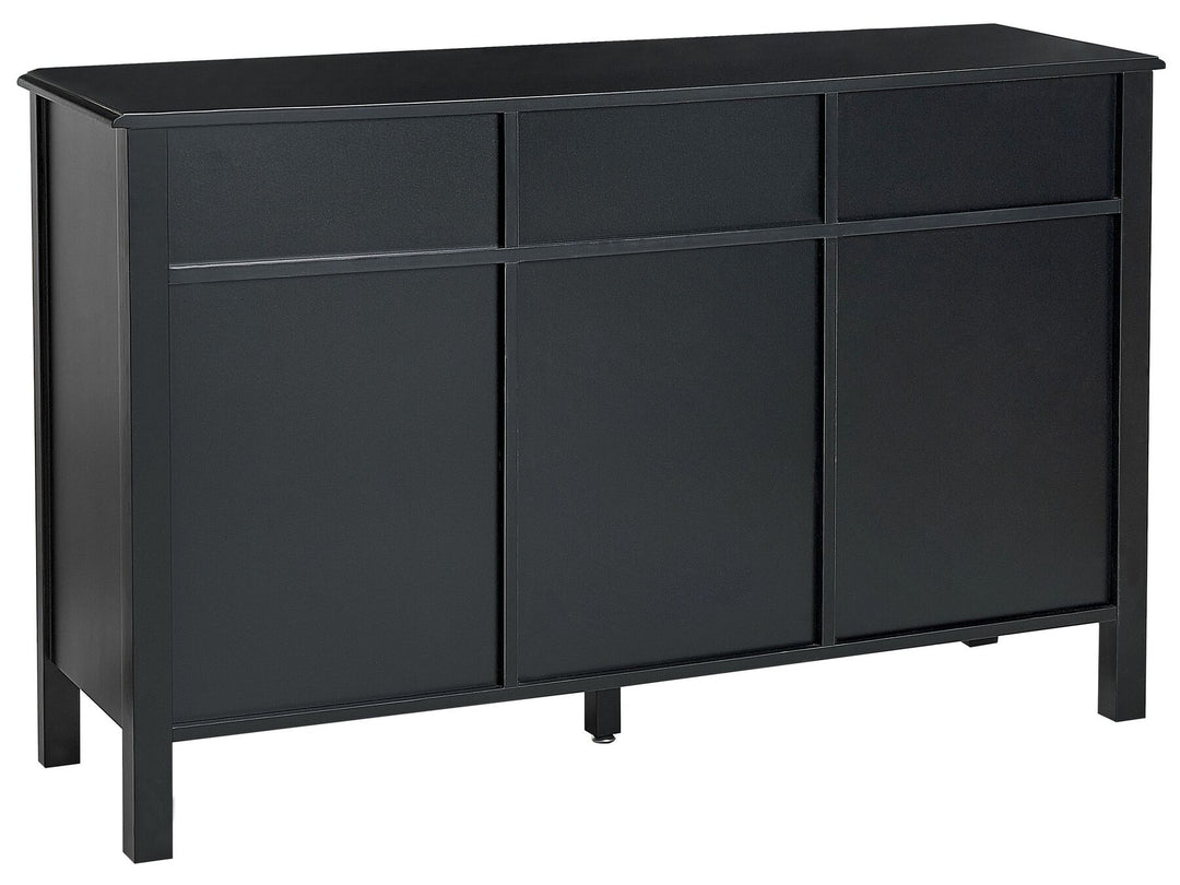 3 Door Sideboard Black Olate