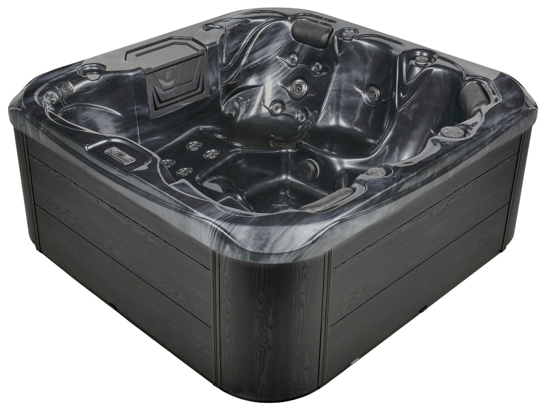 Square Hot Tub with LED Grey Lastarria