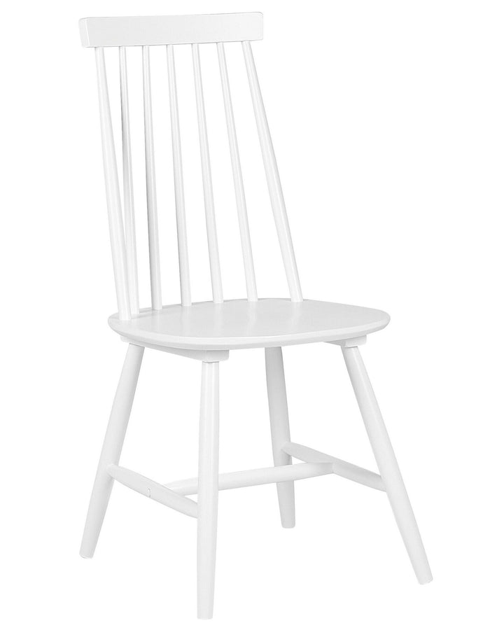 Rubberwood Dining Chair Set of 2 White Burbank