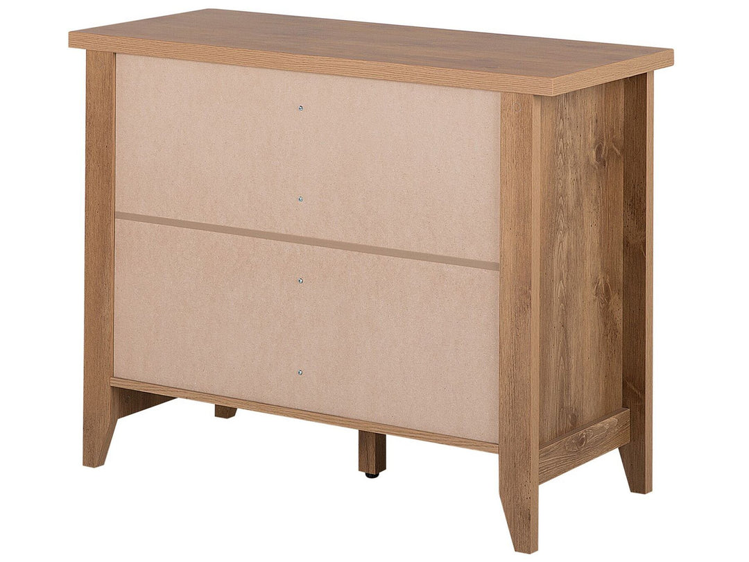 3 Drawer Sideboard Light Wood Agora