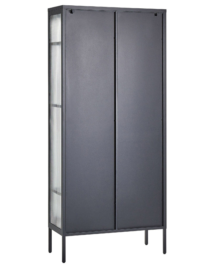 Steel Display Cabinet Black Foxton