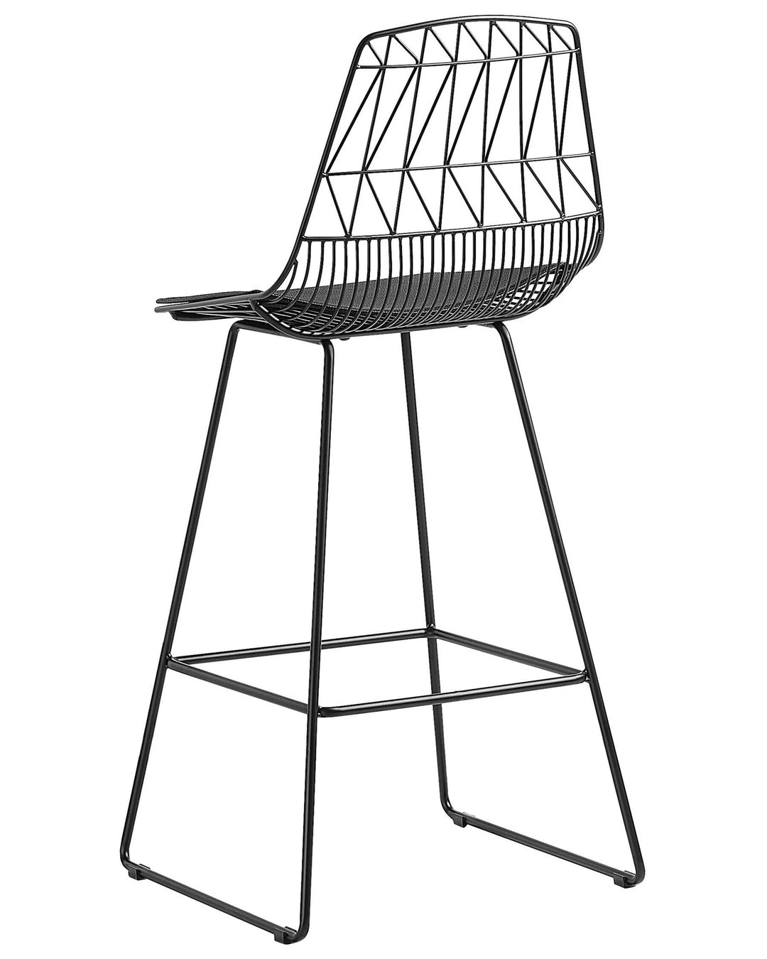 Bar Chair Set of 2 Metal Black Preston