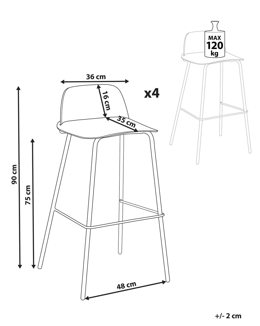 Bar Chair Black Mora