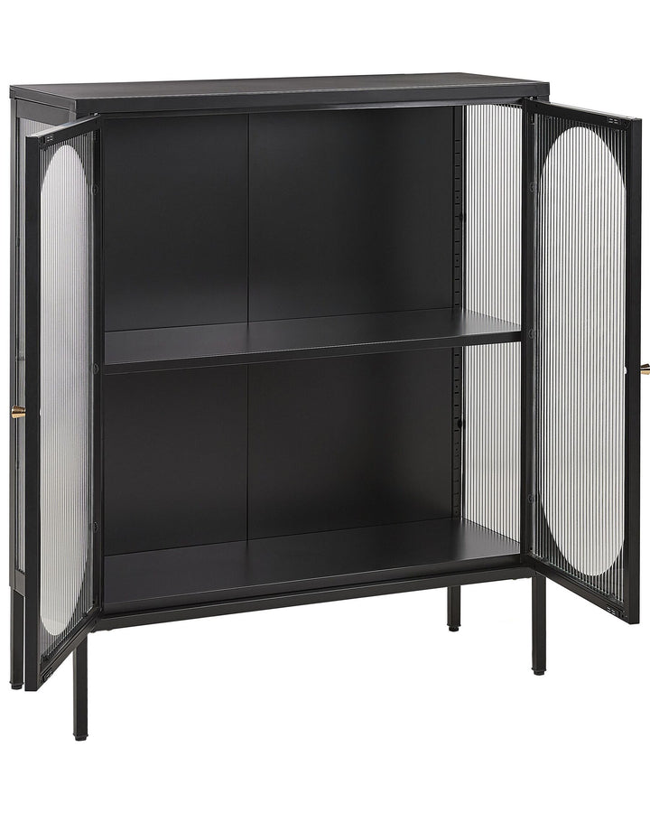 Steel Display Cabinet Black Sarre