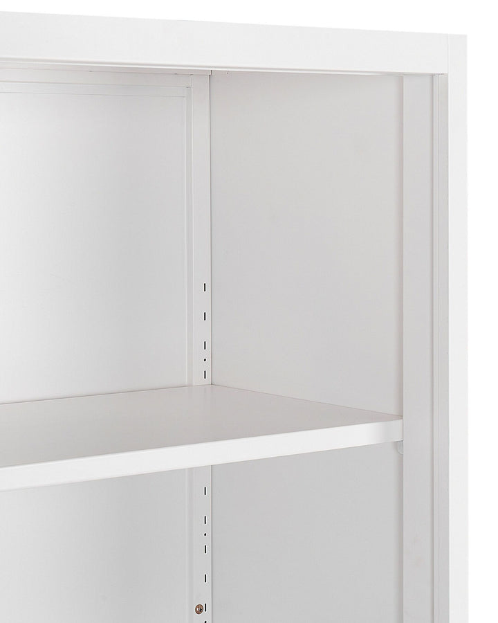 2 Door Storage Cabinet with Shelves White Muscovite