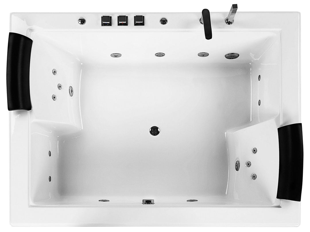 Whirlpool Bath with LED 1830 x 1420 mm White Salamanca