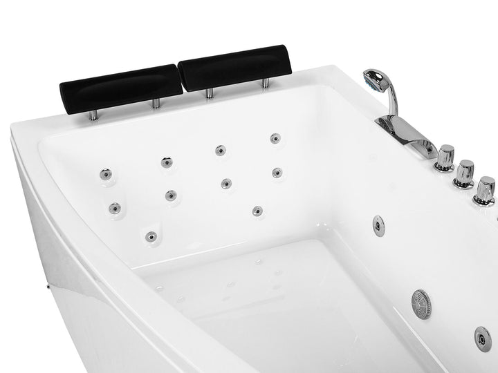 Right Hand Whirlpool Corner Bath 1820 x 1220 mm White Serrana