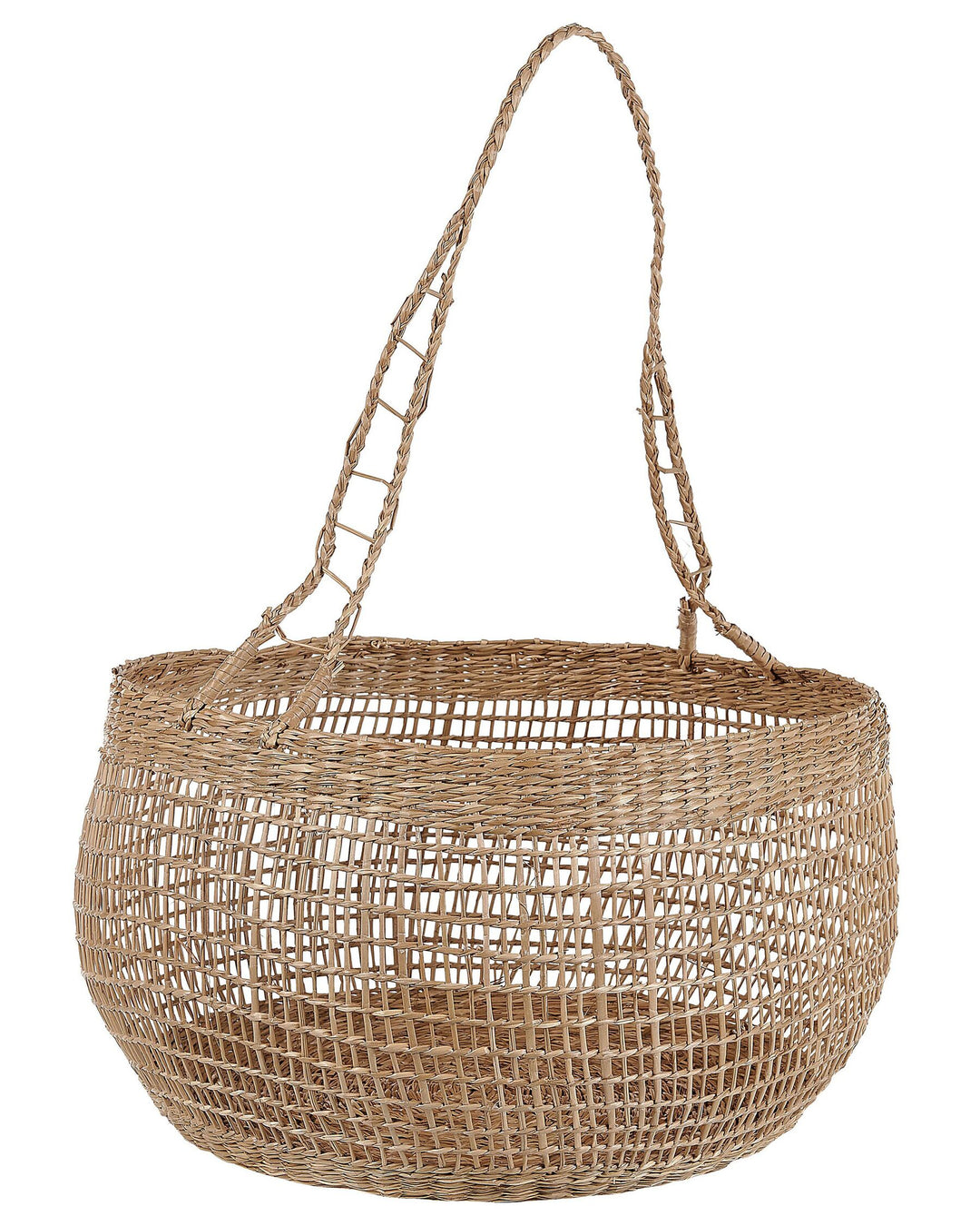 Set of 3 Seagrass Baskets Natural Arapaima